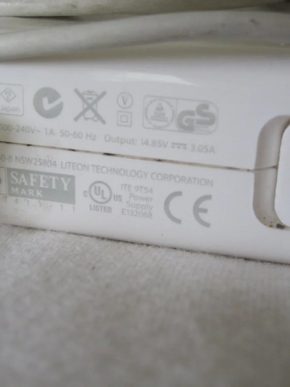 Genuine Apple Power Supply Adapter, PA-1450-8, Macbook / Magsafe, 45w